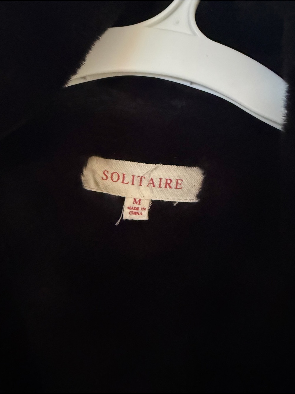 Solitaire Black Faux Shearling Bomber Jacket - Picture 2 of 3